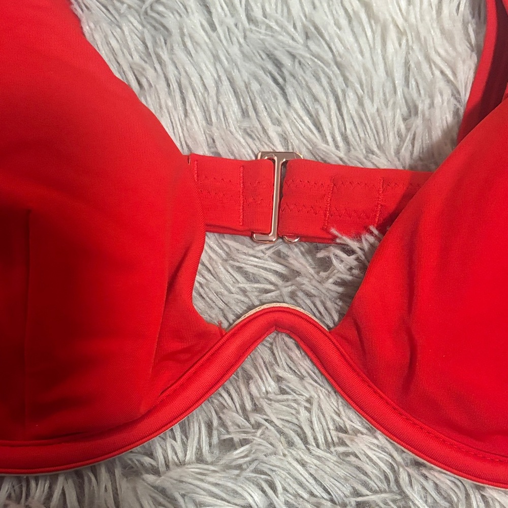 H&M Red Ribbed High-Waist Bikini Set - Picture 2 of 5